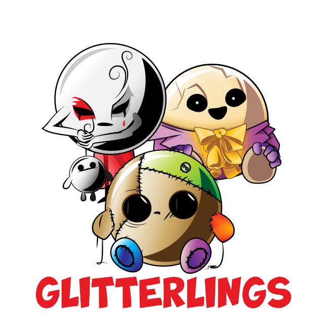glitterlings - three spooky doll doomlings