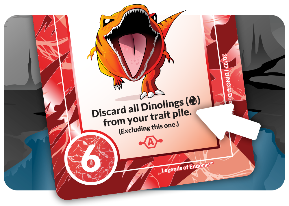 scary dinoling showing the mechanic on the card