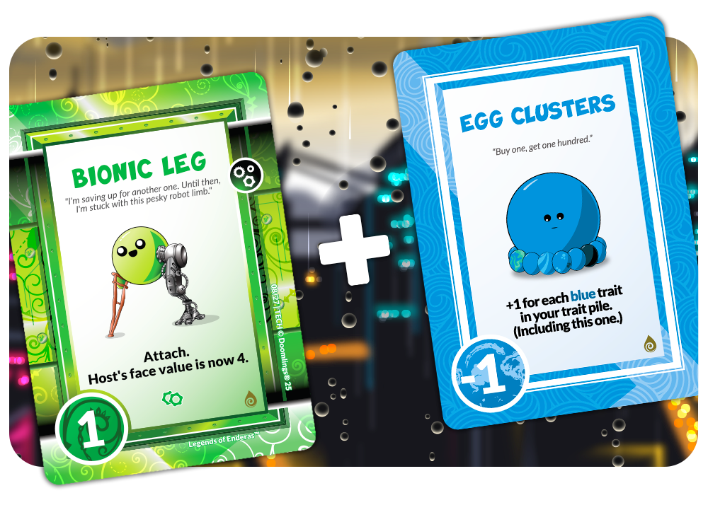 doomlings cards showing great combos