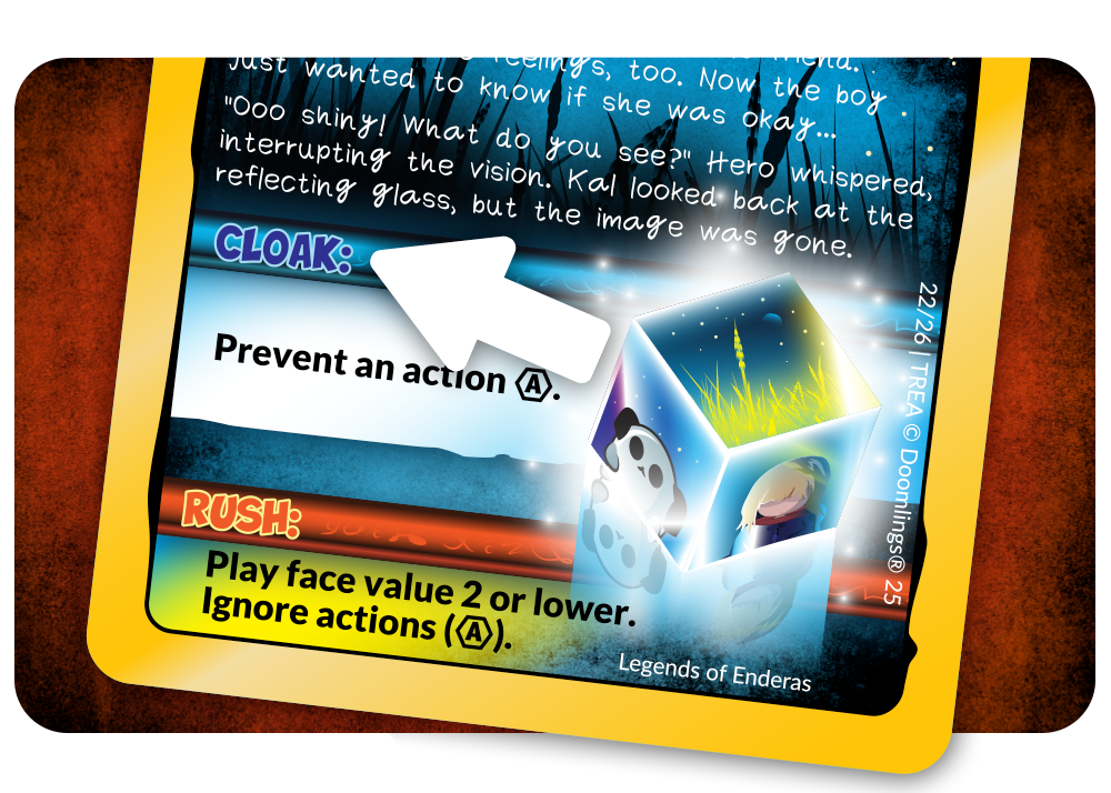 card with cloak mechanic