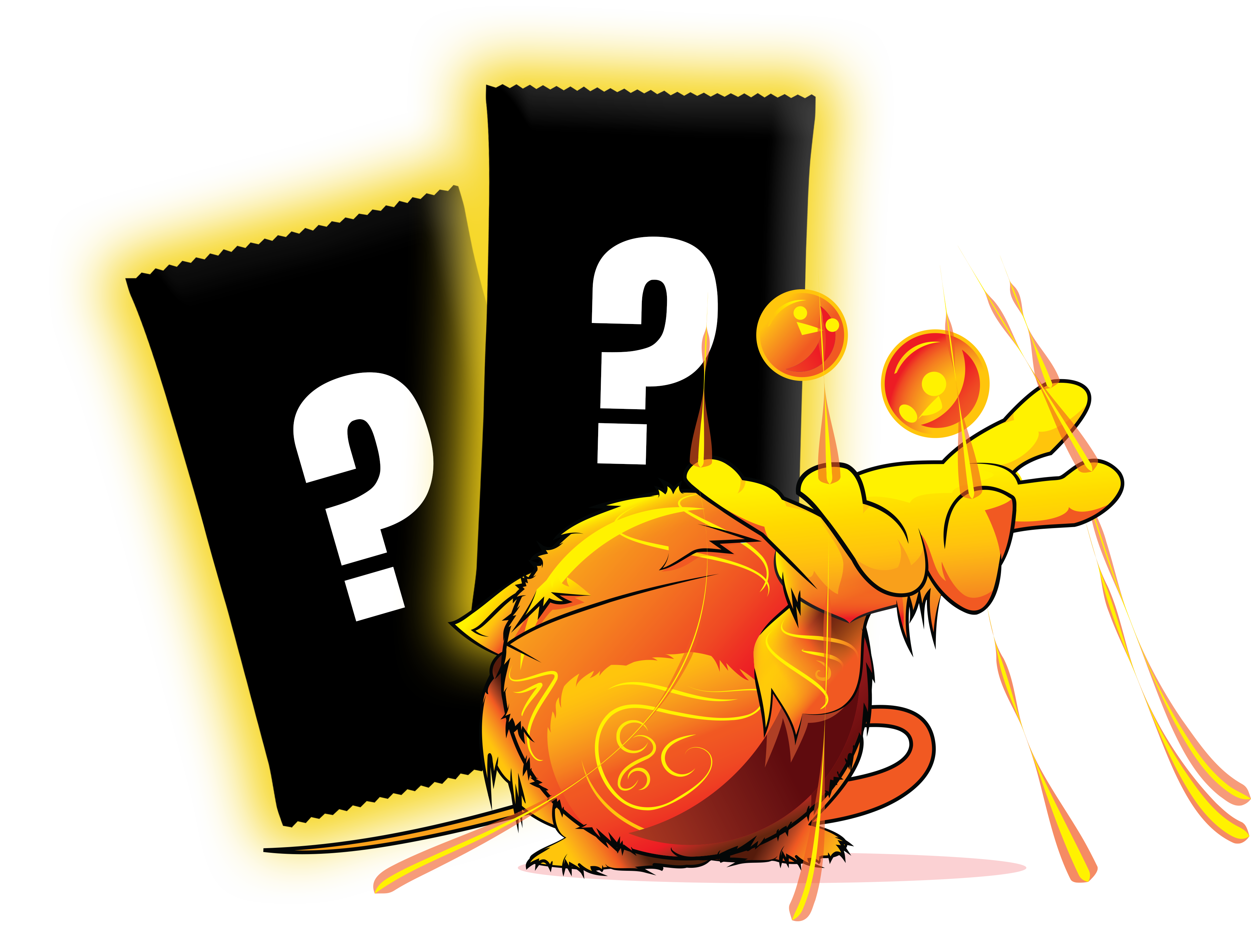 question mark gold packs