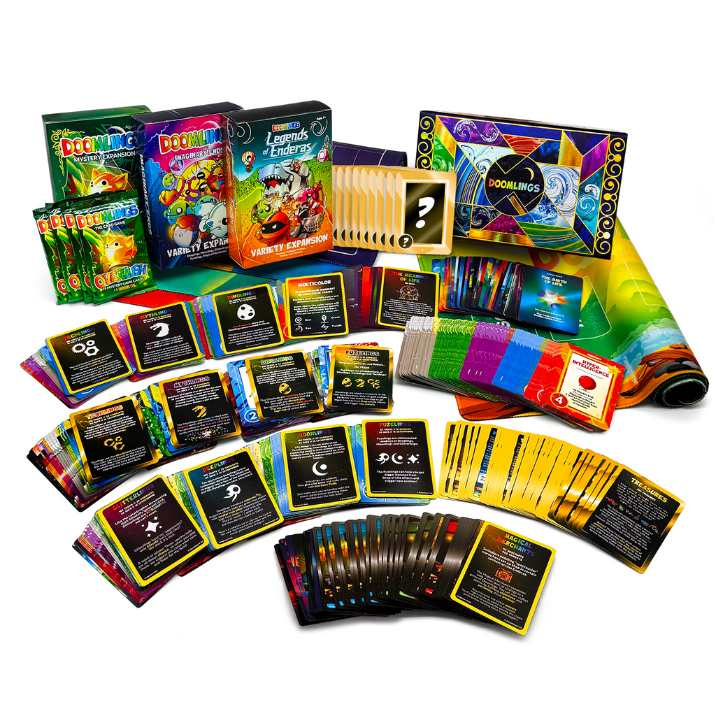 doomlings supreme bundle with four expansions and tons of cards!