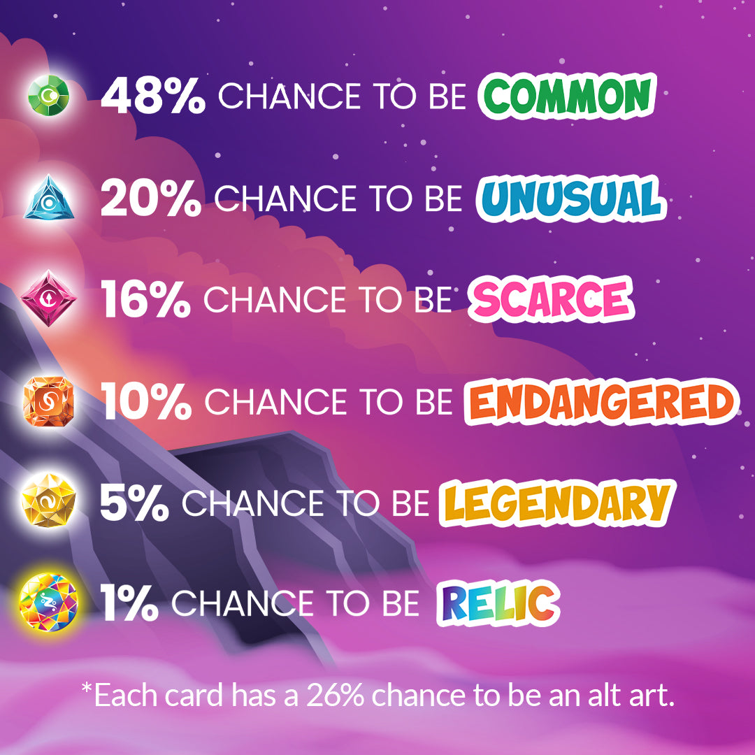 doomlings ancient fates gold pack rarity chart