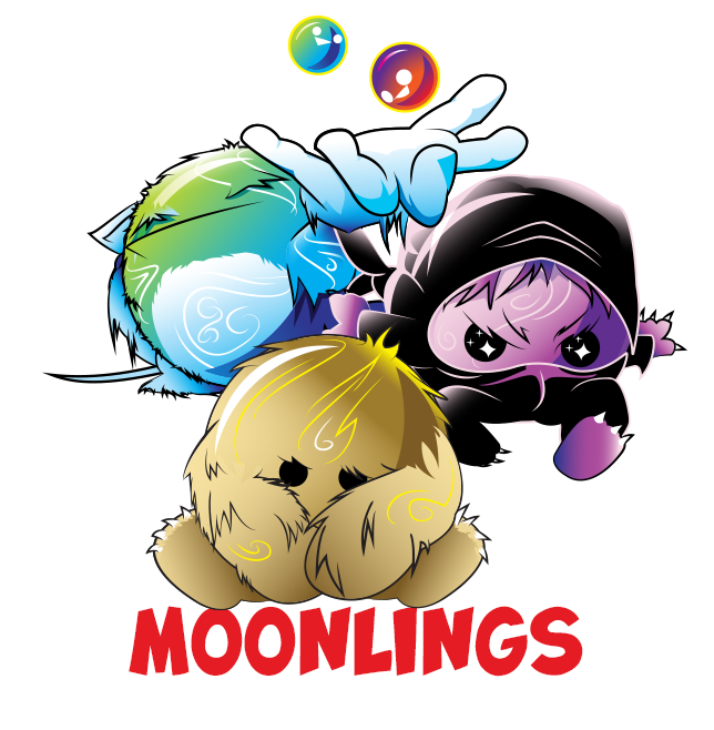 moonlings - three fuzzy spooky doomlings