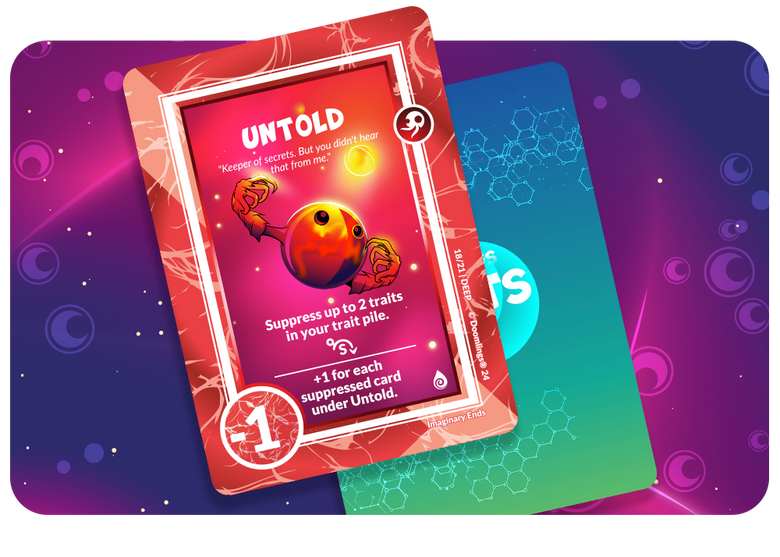 image of cards turned upside down under a deepling card.