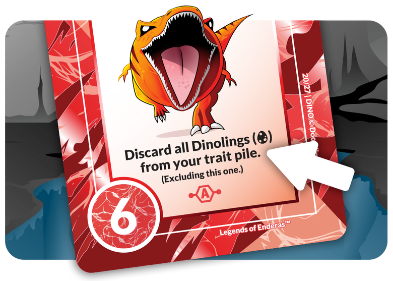 scary dinoling showing the mechanic on the card