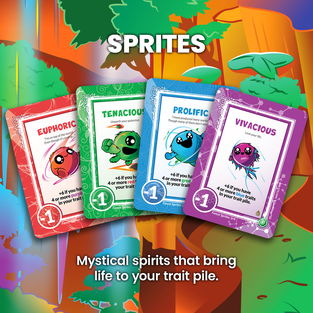 sprites doomlings cards - mystical spirits that bring life to your trait pile.