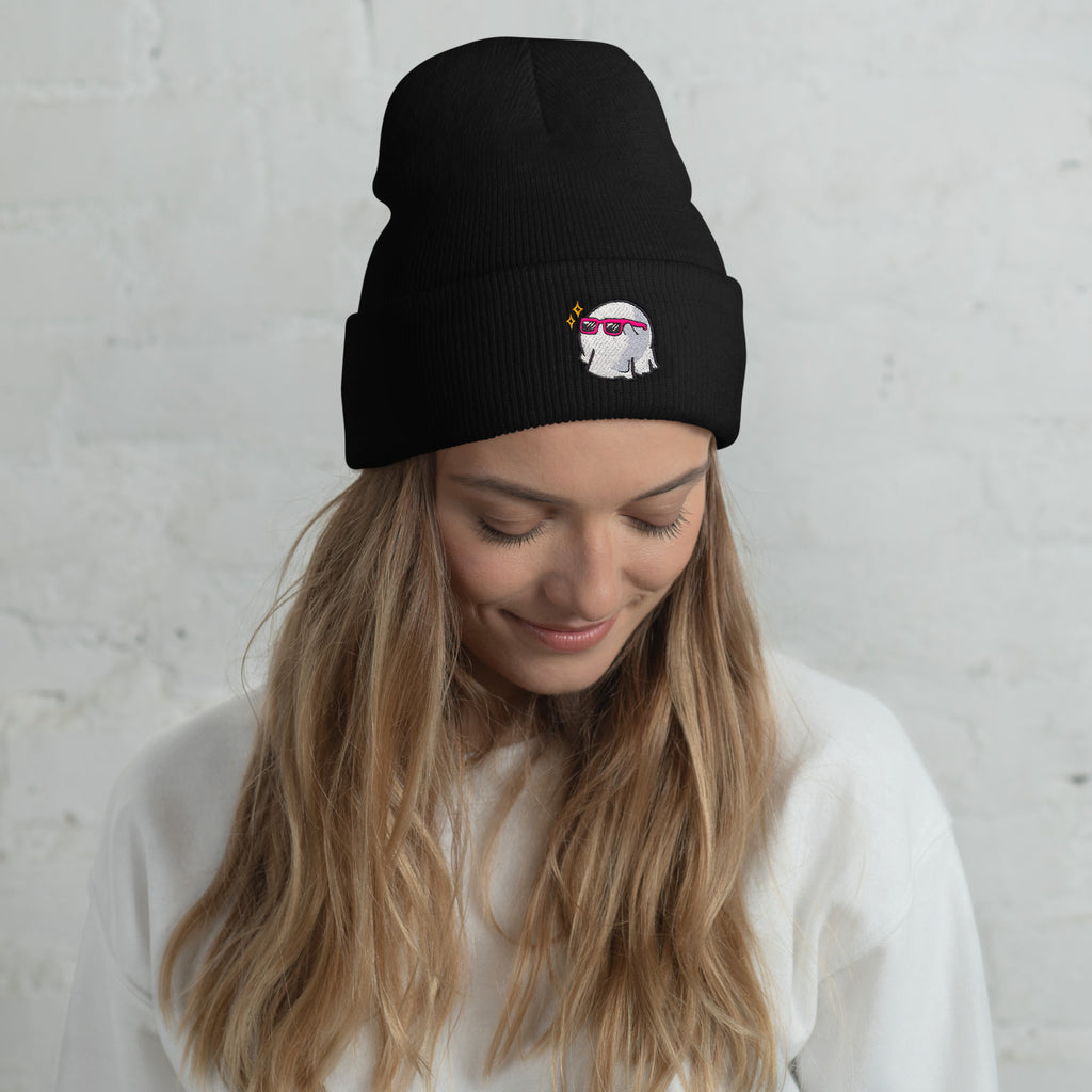 ghostly black beanie doomlings hat