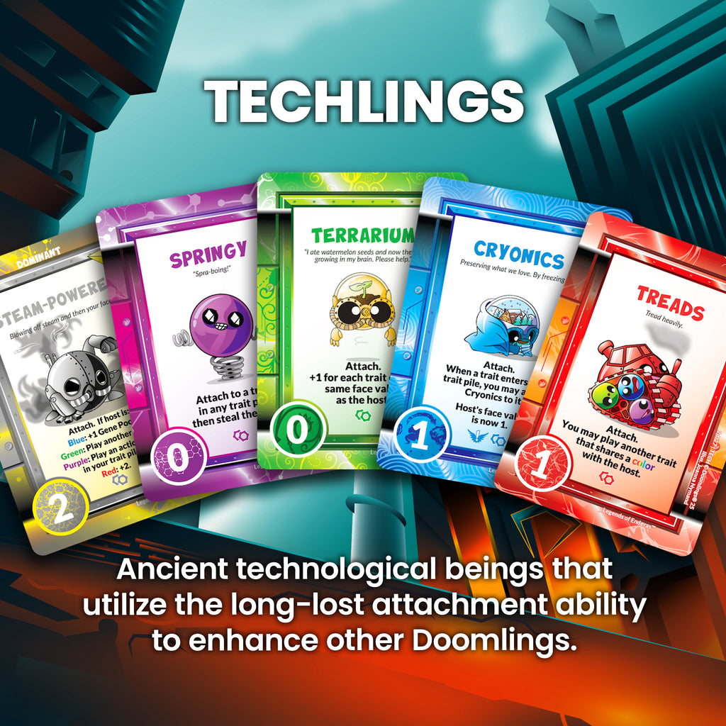 techlings - anicent technological beings that utlize the long-lost attachment ability to enhance other Doomlings.