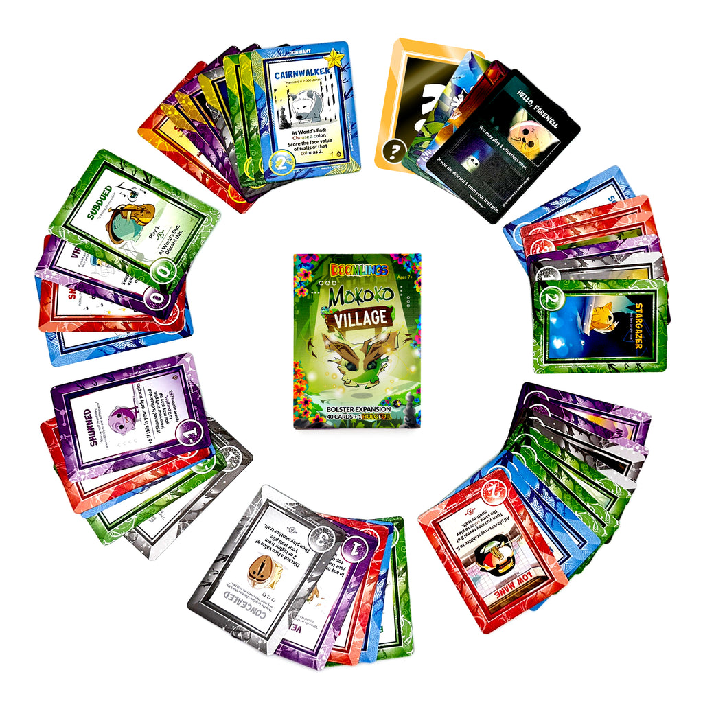 mokoko village with cards