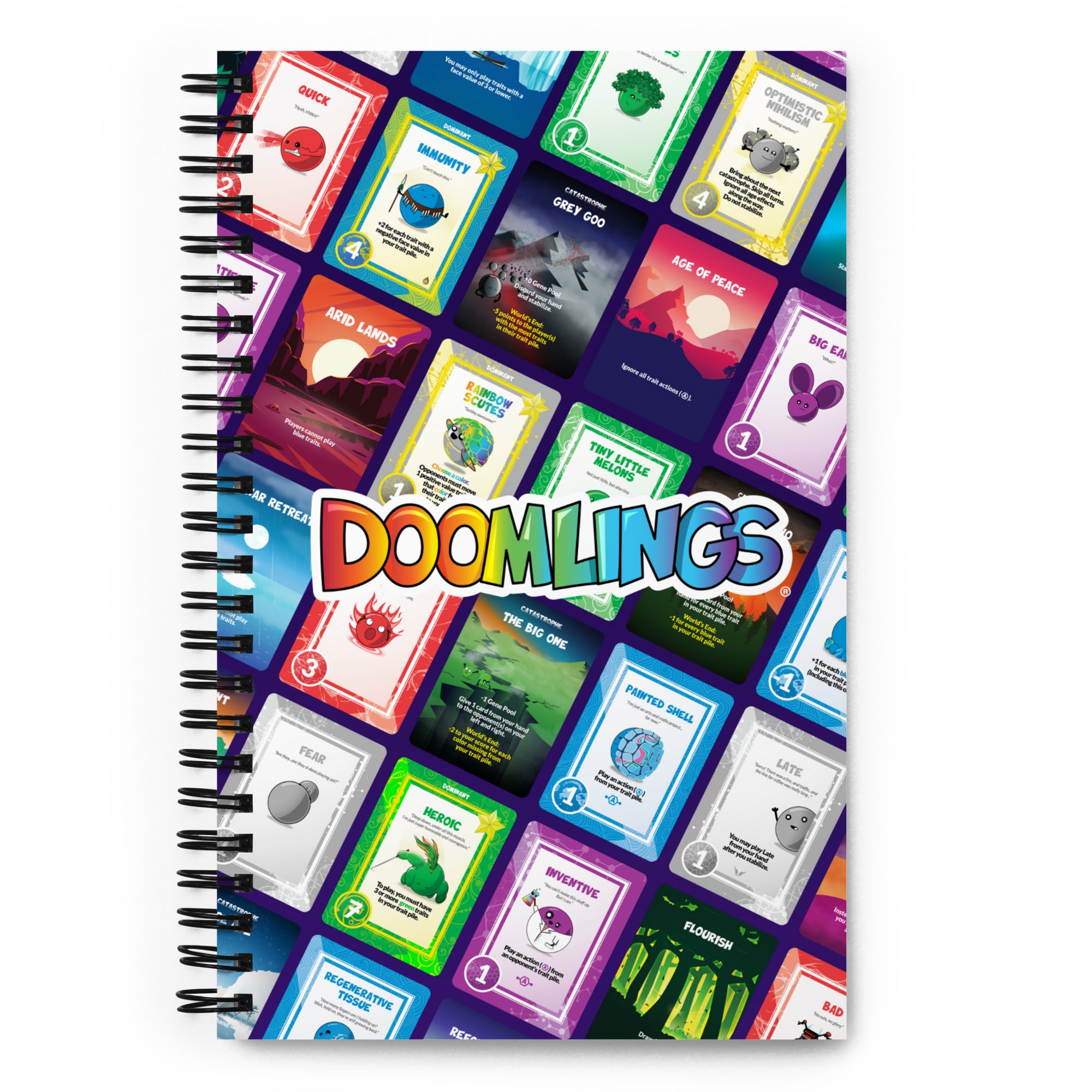 doomlings cards notebook