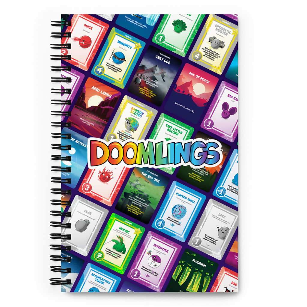 doomlings cards notebook