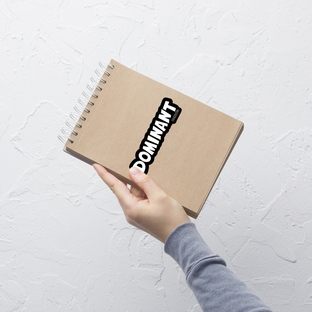 dominant sticker on a notebook