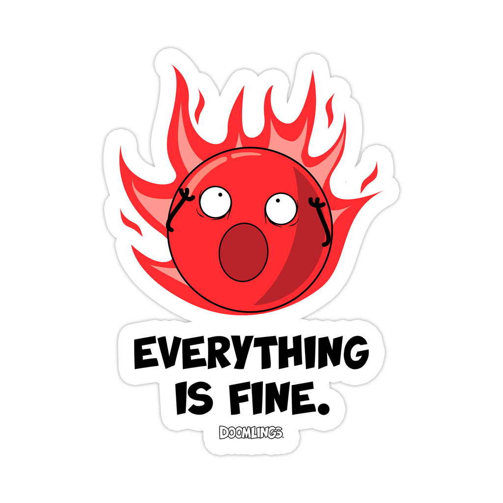 doomlings everything is fine sticker