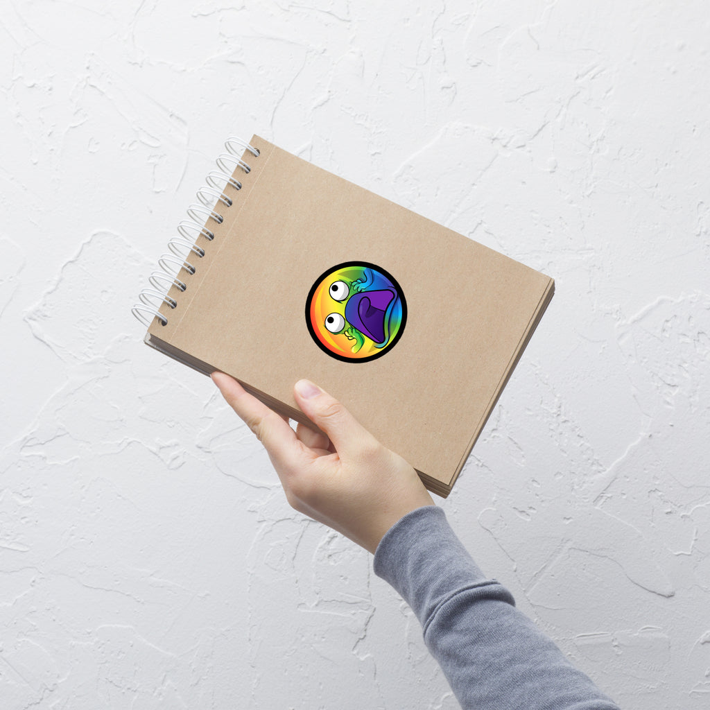 doomlings screamer logo on a notebook