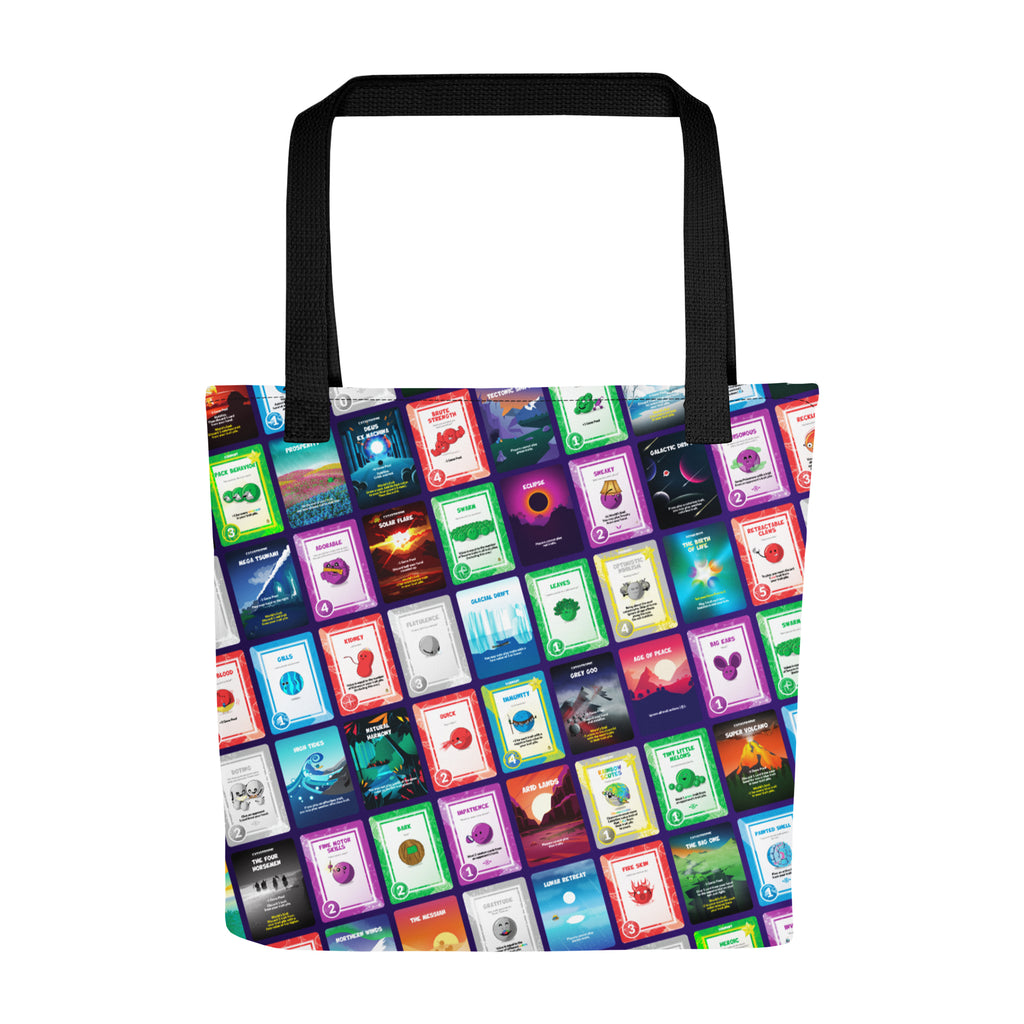 card collage tote bag