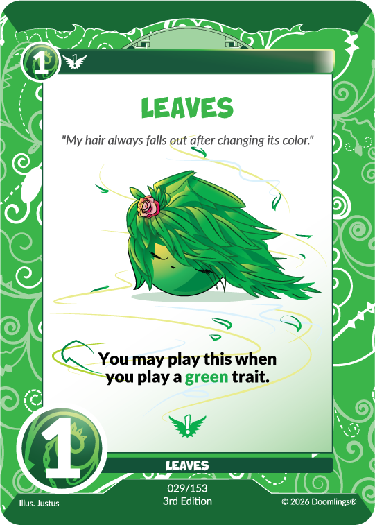 leaves card