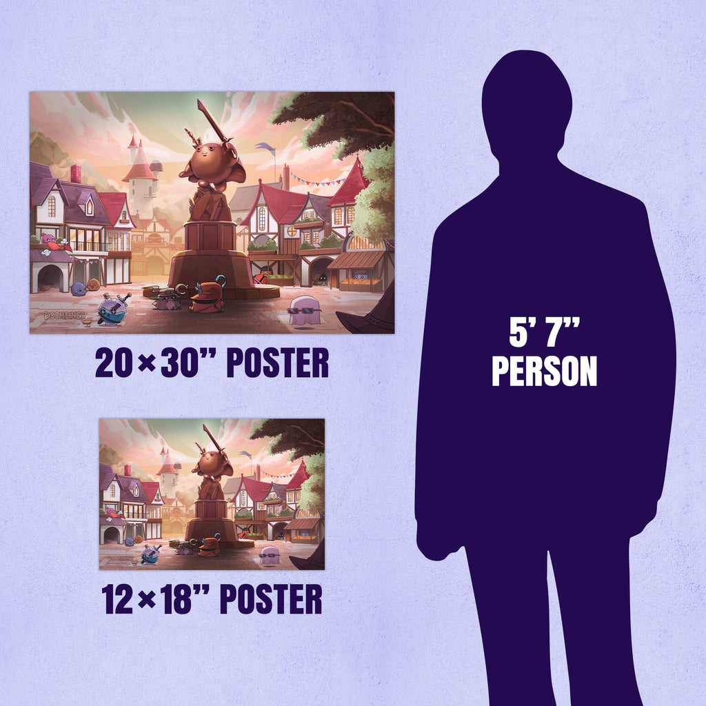 legendary square poster sizes