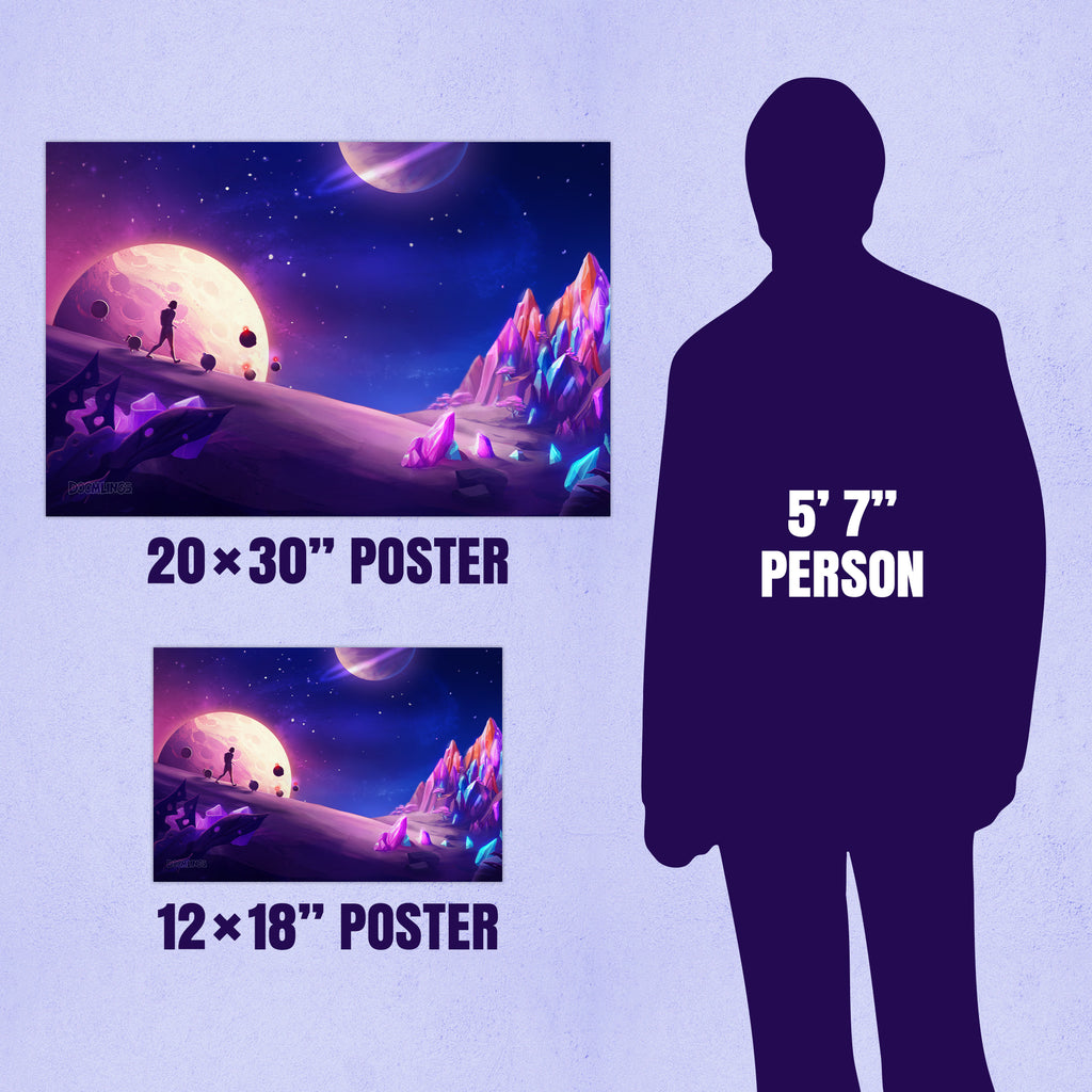 moon walk poster sizes