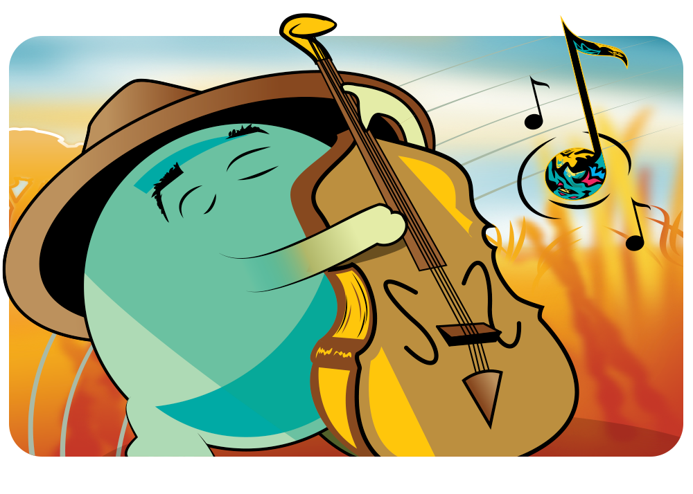 doomling playing a big bass