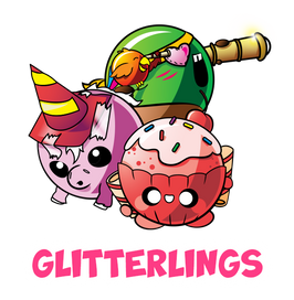 image of three doomlings, one that looks like a pink pig with a traffic con on it's head, a cupcake, and a pirate