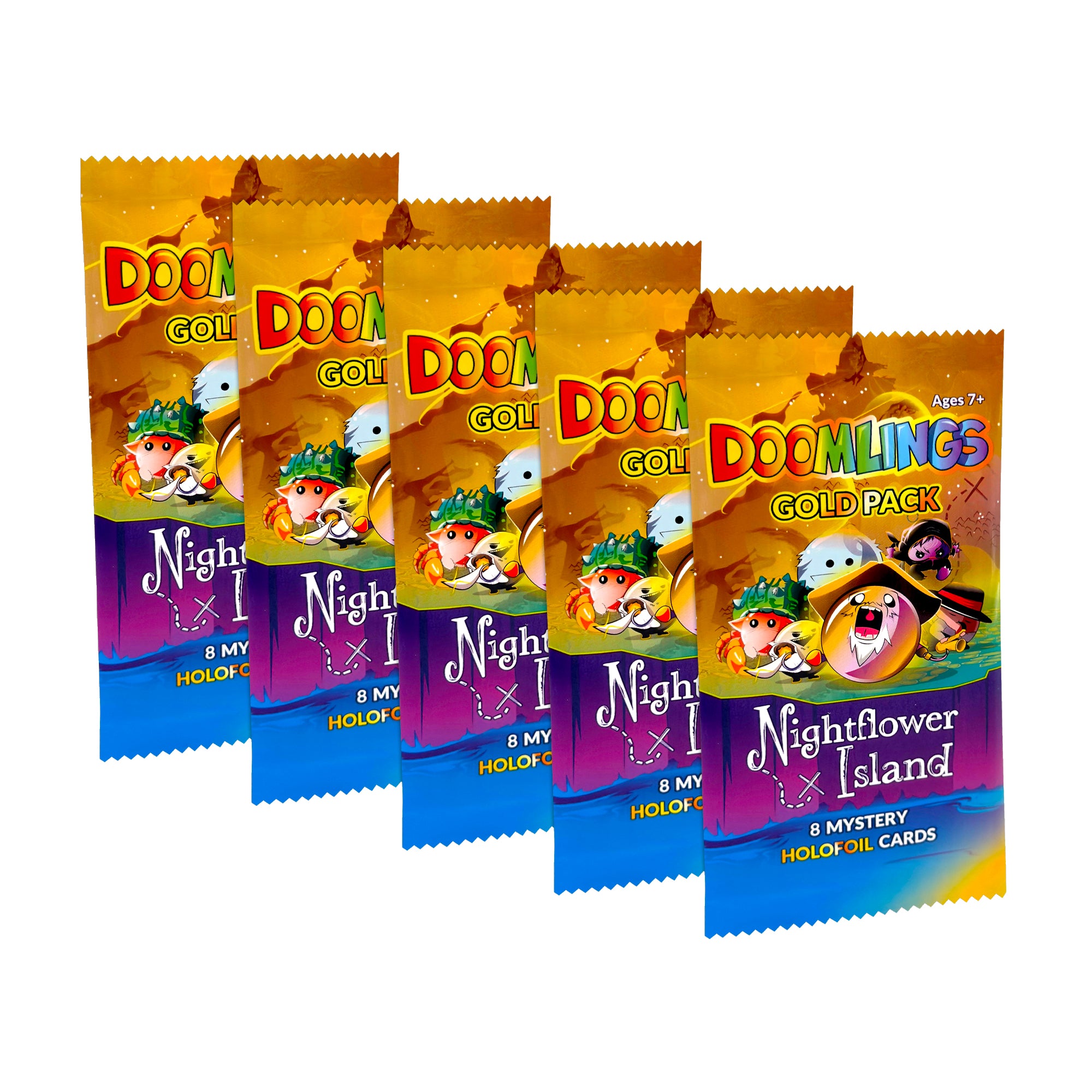 5pk doomlings nightflower island gold packs