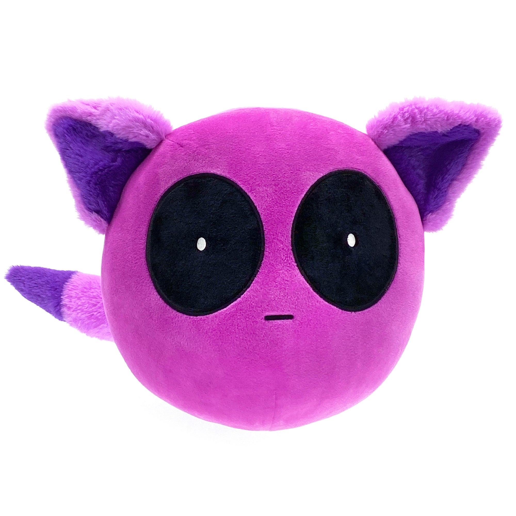 doomlings purple racoon noctural nat plushie, round purple stuffed animal cat nap