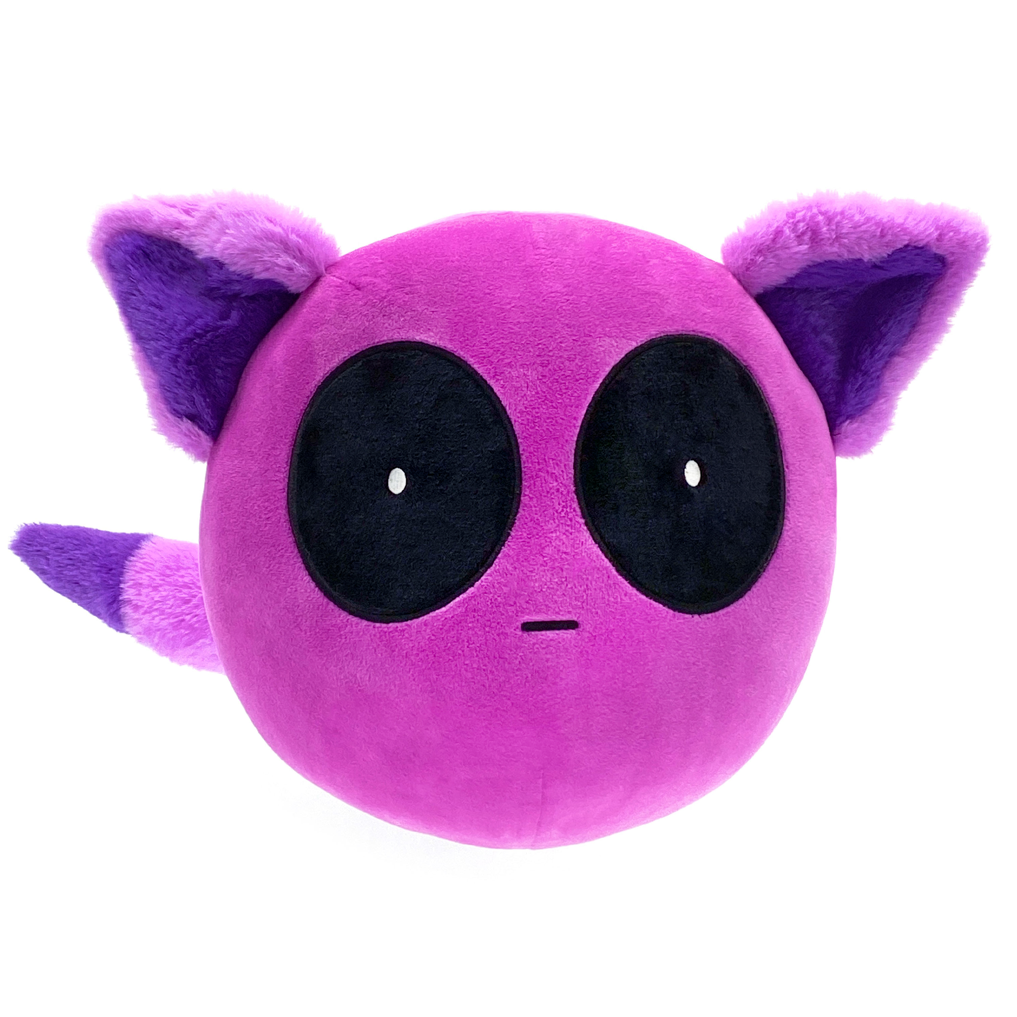 doomlings purple racoon noctural nat plushie, round purple stuffed animal cat nap