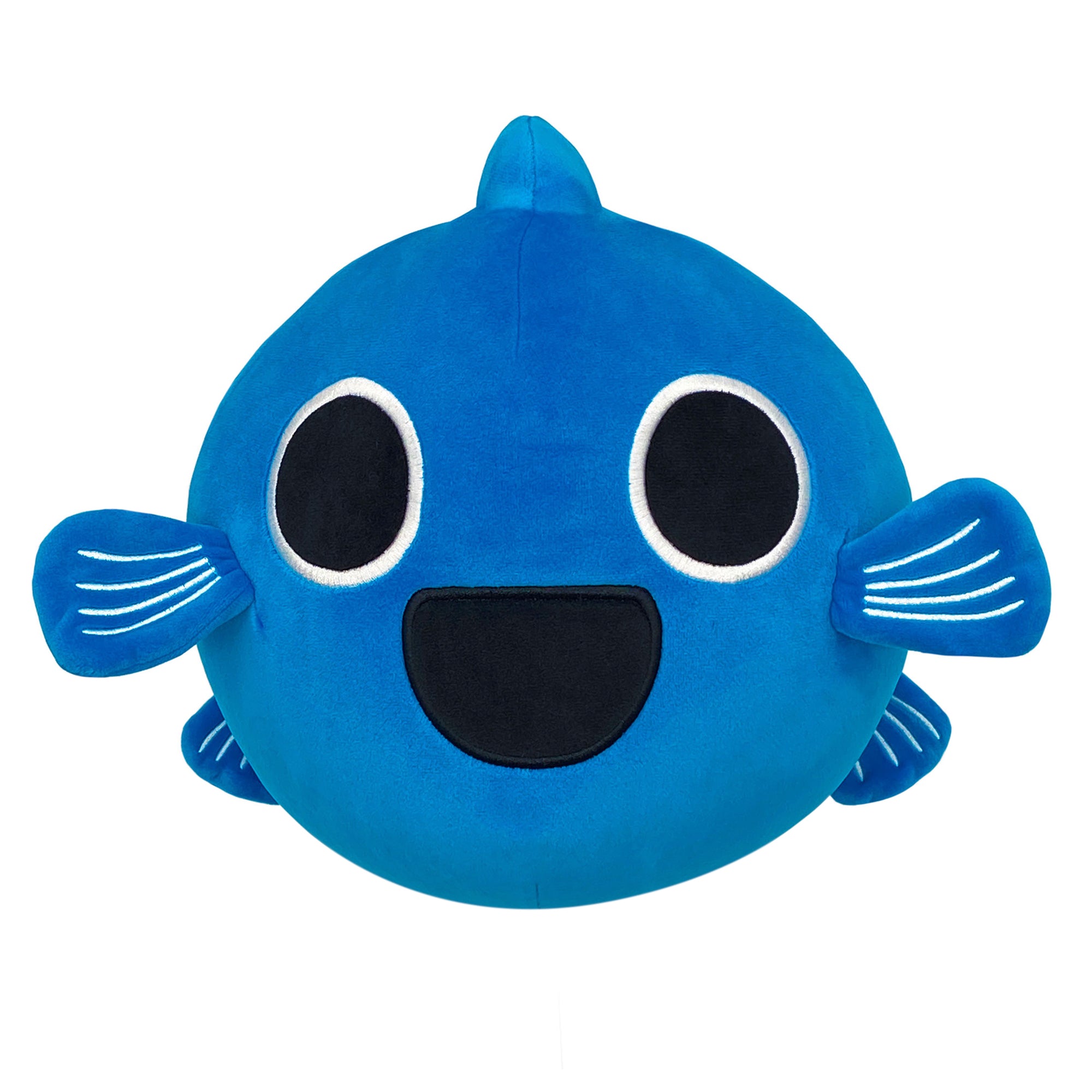 cute blue fish fishy doomlings plushie round stuffed animal kawaii