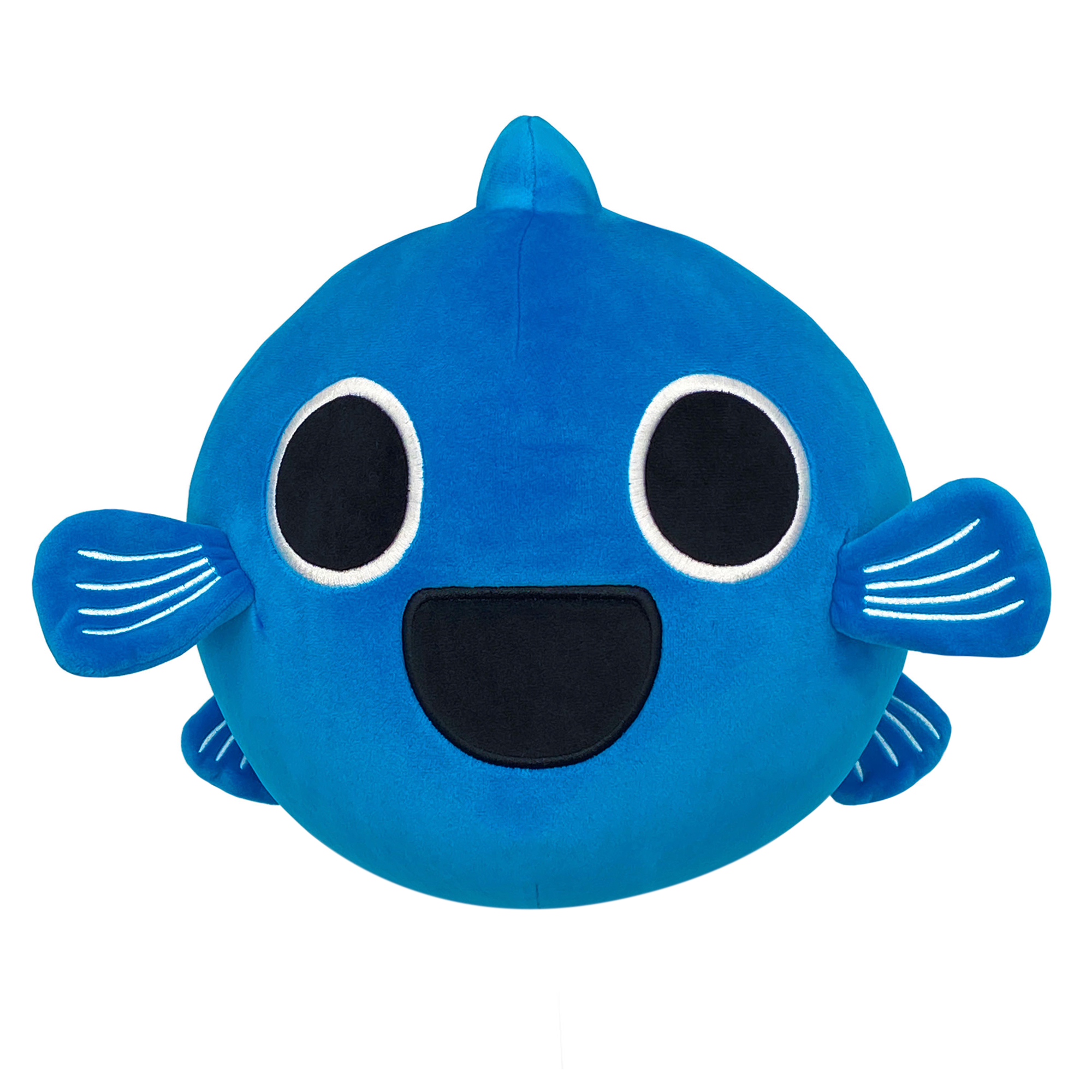 cute blue fish fishy doomlings plushie round stuffed animal kawaii