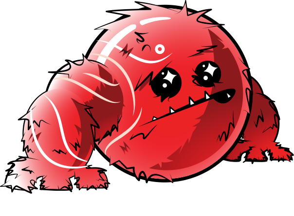 a fuzzy red doomling with big arms